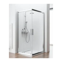 Schulte Eckeinstieg Kristall Trend 185 x 75 x 90 cm chrom klar