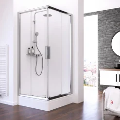 Schulte Eckeinstieg Kristal Trend inkl Duschwanne 90 x 90 cm