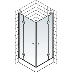 Eckeinstieg Master Class inkl Duschwanne 90 x 90 cm*Schulte Outlet