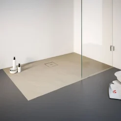 Schulte Express Plus Duschwa Mineralg Steinstr Rechteck -Plan 1400 x 1000 sand