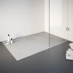 Schulte Express Plus Duschwa Mineralg Steinstr Rechteck -Plan 1400 x 800 grau