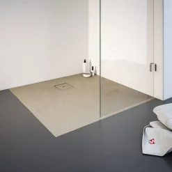 Schulte Express Plus Duschwa Mineralg Steinstr Quadrat -Plan 1200 x 1200 sand