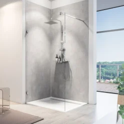 ExpressPlus Duschrueckwand DecoDesign Softtouch Stein Beton grau 2550 x 1000*Schulte Hot