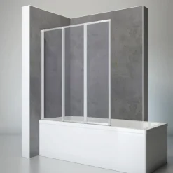 klappbare Badewannenfaltwand Alu Natur^Schulte Outlet