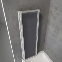 klappbare Badewannenfaltwand Alu Natur^Schulte Outlet