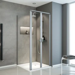 Pendeltür Sunny inkl Seitenwand und Duschwanne 90 x 90 cm*Schulte Hot