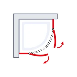 Schulte Runddusche Alexa Style 2.0 192 x 80 x 80 cm alu klar