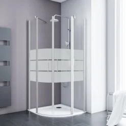 Schulte Runddusche mit Drehtür Alexa Style 2.0 90 x 192 x 90 cm ESG fixil