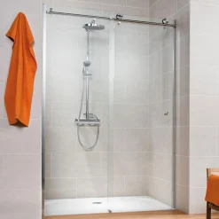 Schiebetür MasterClass in Nische 200 x 140 cm links chrom klar*Schulte Hot