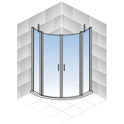 Set Alexa Style 2.0 Runddusche inkl Duschwanne 192 x 90 x 90 cm*Schulte Online