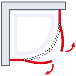 Set Alexa Style 2.0 Runddusche inkl Duschwanne 192 x 90 x 90 cm*Schulte Online