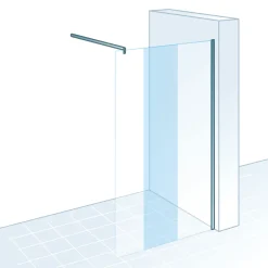 Walk In Duschwand MasterClass M6 Chromoptik ESG Fixil 70 cm fixil 500 klar hell^Schulte Clearance