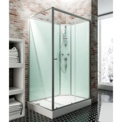 Wellnesskabine Ibiza rechts light-grün 204 x 160 x 90 cm^Schulte Outlet