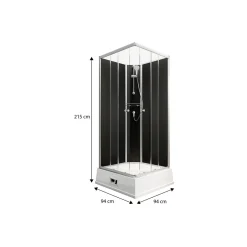 Wellnesskabine Korfu II Boiler und Pumpe schwarz*Schulte New