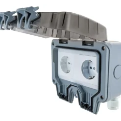 Schwaiger Außensteckdose Aufputz 2-fach IP66