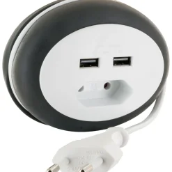 Euroverlängerung mit 2 x USB Anschluss weiß*Schwaiger Sale