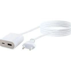 Ladeadapter-Verlängerung 2,5 m 230 V weiß^Schwaiger