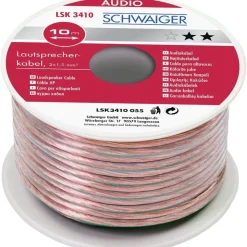 Audio-Lautsprecherkabel 10 m transparent 2x 1,5 mm²*Schwaiger Hot