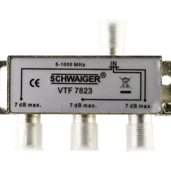 3-fach Verteiler 7 dB 5-1000MHz für Kabel/Antenne*Schwaiger Clearance