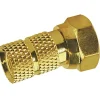 F-Aufdrehstecker 6,5 mm gold*Schwaiger Outlet