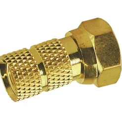 F-Aufdrehstecker 6,5 mm gold*Schwaiger Outlet