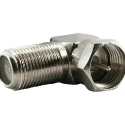 F-Winkeladapter für F-Stecker/F-Buchse 2 Stück silber*Schwaiger Discount