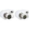 IEC-Winkelstecker/Buchse-Set für Sat-Kabel und Dose^Schwaiger Clearance