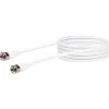 SAT-Antennenkabel 90 dB 3 m weiß mit F-Stecker und F-Stecker*Schwaiger Online