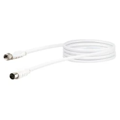 SAT-Antennenkabel F-Stecker auf IEC-Buchse 90 dB weiß 150 cm^Schwaiger New