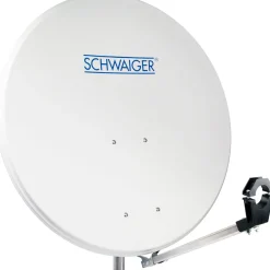 Schwaiger Satellitenschüssel Alu-Line mit Logo 80 cm Aluminium hellgrau