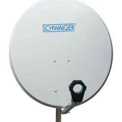 Schwaiger Satellitenschüssel Alu-Line mit Logo 80 cm Aluminium hellgrau