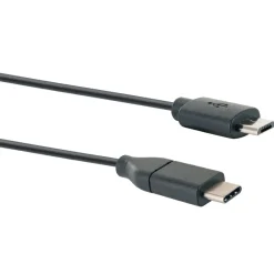 USB-3.1-Adapterkabel 3.1C-Stecker/2.0 Micro 1m schwarz*Schwaiger