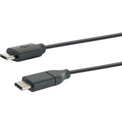 USB-3.1-Adapterkabel 3.1C-Stecker/2.0 Micro 1m schwarz*Schwaiger