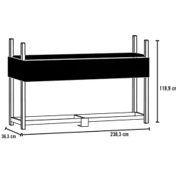 Kaminholzregal Traglast 2.000 kg Inkl. Abdeckung 36,3x238,3x118,9cm^ShelterLogic Sale