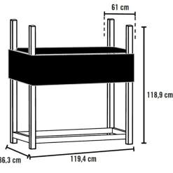 ShelterLogic Kaminholzregal Traglast 1.000 kg Inkl. Abdeckung 36,3x119,4x118,9cm