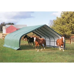 ShelterLogic Weidezelt Run-In-Shed 40,87 m² 610x670x320cm Grün