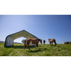 Weidezelt Run-In-Shed 49,64 m² 730x670x380cm Grün*ShelterLogic Hot