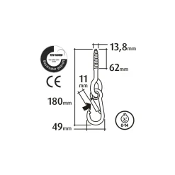 Sicherheits-Schhaukelhaken Holzgewinde