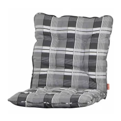 Siena Garden Auflage „Askella“, 88x42x6 cm, für Stuhl, grau kariert