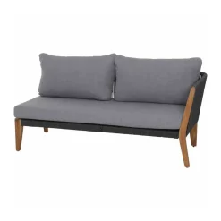 Siena Garden Loungeset „Parma“, 4-teilig, anthrazit/grau