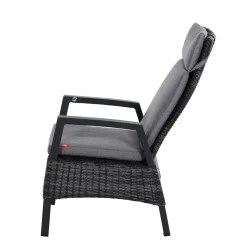 Siena Garden Positionssessel Taranto Aluminium-Gestell anthrazit Gardino-Geflecht
