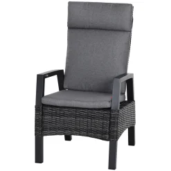 Siena Garden Positionssessel Taranto Aluminium-Gestell anthrazit Gardino-Geflecht