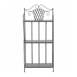 Siena Garden Regal Como 63 x 29 x 142 cm matt schwarz/dunkelgrau