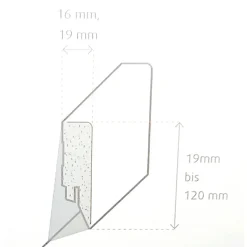 Sockelleiste Topline 7 x 1,9 x 250 cm weiß^ Discount