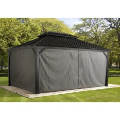 Sojag Vorhang-Set für Messina & Mykonos 1216 Dunkelgrau