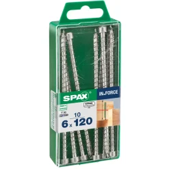 Holzschrauben IN.FORCE Zylinderkopf 6 x 120 M 10 Stück^Spax Outlet