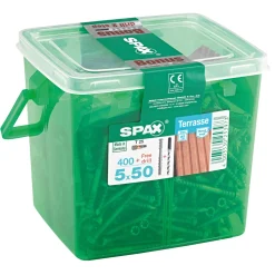 Spax Terrassenschrauben-Set Zylinderkopf 5 x 50 mm 400-teilig
