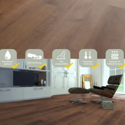 Vinyl SPC Ambiente Goldeiche 1220 x 230 x 4,8mm^Specht Vinylboden Discount