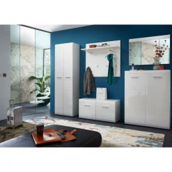 Spiegel Adison mit Applikation in Hochglanz 89 x 63 x 3 cm weiß* Best