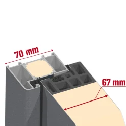 Premium-Haustür Passivedoor Aalborg energiesparend anthrazit 100 x 200 cm rechts^SplenDoor New